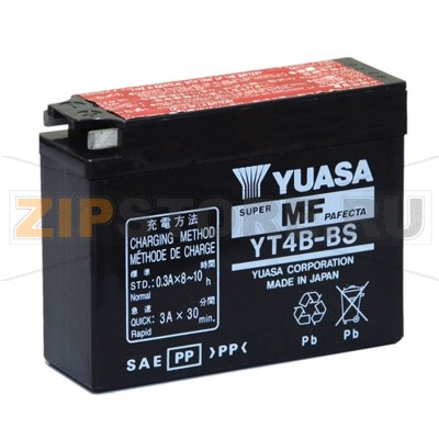 YUASA YT4B-BS(YT4B-5) Мото аккумулятор Yuasa YT4B-BS(YT4B-5) Напряжение АКБ: 12VЕмкость АКБ: 2,5Ah