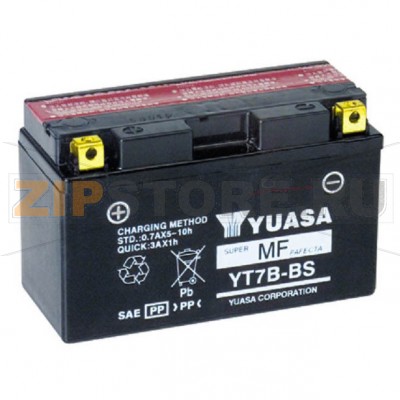 YUASA YT7B-BS(7B-4) Мото аккумулятор Yuasa YT7B-BS(7B-4) Напряжение АКБ: 12VЕмкость АКБ: 3Ah