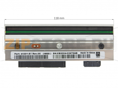 Печатающая термоголовка Zebra 105SL (300dpi) Оригинальное название печатающей термоголовки: ZEBRA 300 dpi Printhead (Replacement Kit) - 105SL.  Запчасть на сборочном чертеже под номером: 1Количество запчастей в комплекте: 1 Термопечатающая головка для принтера среднего класса Zebra 105SL созданного для печати самоклеящихся этикеток. Разрешающая способность термоголовки - 300 dpi. Ширина печати (максимальная) - 104мм. Максимальная скорость печати - до 203 мм/сек. Тип печати: термопечать (без красящей ленты, на этикетках из термочувствительной бумаги) или термотрансферная печать (с использованием красящей ленты). Ресурс термоголовки Zebra 105SL 300dpi - 30 км.
