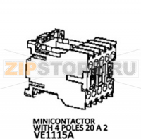 Minicontactor with 4 poles 20 A 2 Unox XBC 805E