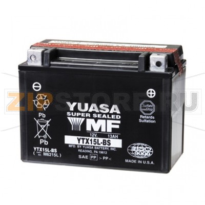 YUASA YTX15L-BS Мото аккумулятор Yuasa YTX15L-BS Напряжение АКБ: 12VЕмкость АКБ: 12Ah