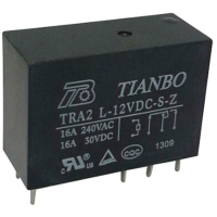Реле электромагнитное 12 В/DC, 20 А, 1 шт Tianbo TRA2 L-12VDC-S-Z