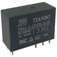 Реле электромагнитное 5 В/DC, 8 А, 1 шт Tianbo TRA3 L-5VDC-S-2Z