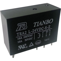 Реле электромагнитное 24 В/DC, 20 А, 1 шт Tianbo TRA2 L-24VDC-S-Z