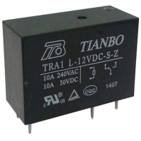 Реле электромагнитное 12 В/DC, 12 А, 1 шт Tianbo TRA1 L-12VDC-S-Z