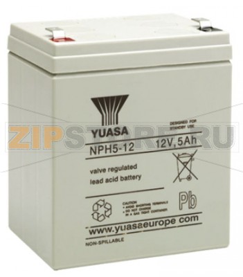 YUASA NPH5-12 Необслуживаемый герметизированный AGM аккумулятор YUASA NPH5-12 Характеристики: Напряжение - 12 В; Емкость - 5 Ач; Габариты: длина 90 мм, ширина 70 мм, высота 102 мм, вес: 2 кг