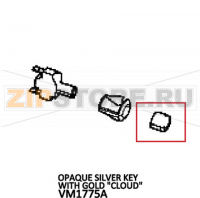 Opaque silver key with gold "cloud" Unox XFT 193