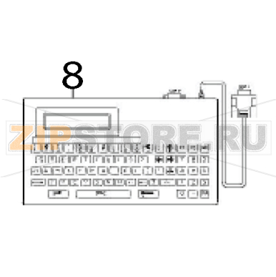 KU-007 Plus, programmable keyboard unit TSC ME340 KU-007 Plus, programmable keyboard unit TSC ME340Запчасть на деталировке под номером: 8