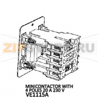 Minicontactor with 4 poles 20 A 230 V Unox XFT 193