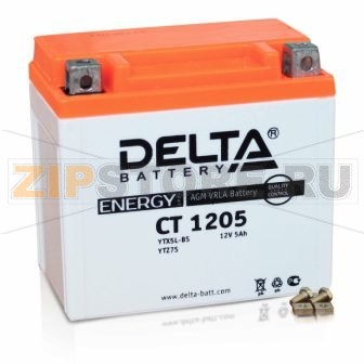 Delta CT 1205 Герметизированный, необслуживаемый аккумулятор Delta CT 1205Напряжение - 12В; Емкость - 5Ач;Габариты: 114х70х106, Вес: 1,92 кгТехнология аккумулятора: AGM VRLA Battery