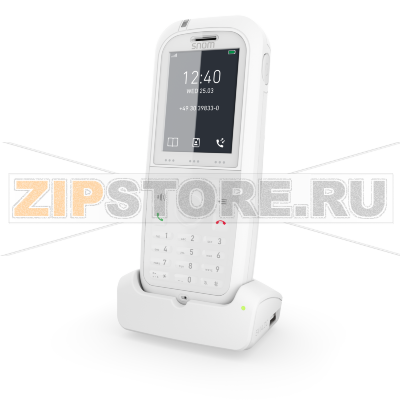 SNOM M90  Беспроводной DECT телефон для медицинских учреждений для базовых станций М300, М700 и М900. Антибактериальное покрытие, Цветной экран TFT высокого разрешения, 200 часов в режиме ожидания, Прочная ударостойкая конструкция (MIL-STD-810g 516.6), Тр 