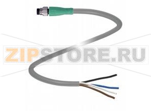 Кабель датчика-исполнительного устройства Cable connector V3S-GM-BK2M-PVC-U Pepperl+Fuchs Описание оборудованияM8 male cordset