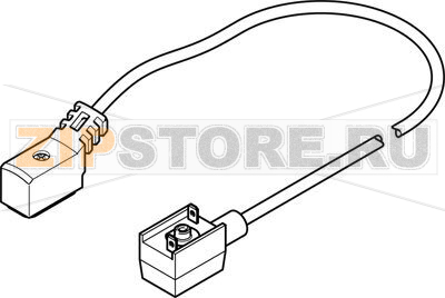 Кабель соединительный 0.2 м Festo NEBV-Z4WA2-E-0.2-N-Z1W2-S1 