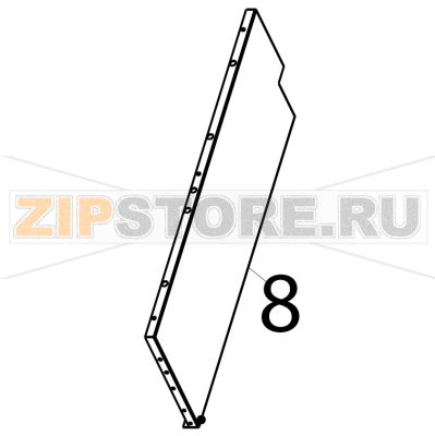 Right side panel L7 Tecnoinox FR70E7 Right side panel L7 Tecnoinox FR70E7Запчасть на деталировке под номером: 8