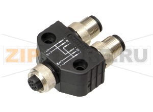 Сплиттер датчика-исполнительного устройства Y-distributor V1-Y-V11S/V11S Pepperl+Fuchs Описание оборудованияY-Splitter, M12 socket to 2 x M12 plug
