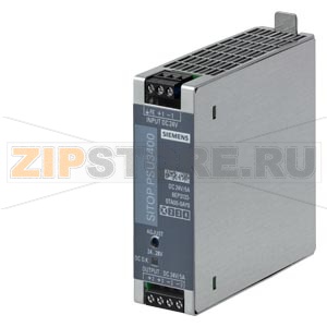 SITOP, блок питания PSU3400 24 V/5 A Стабилизированный блок питания Вход: =24 В (14…32 В) Выход: =24 В/5 A Siemens 6EP3133-0TA00-0AY0 