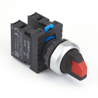 Переключатель, 2 положения, 2НЗ, IP65, без подсветки, красный Chint NP8-02X/214