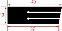 GUARNIZIONE CARRELLO 558x40 mm