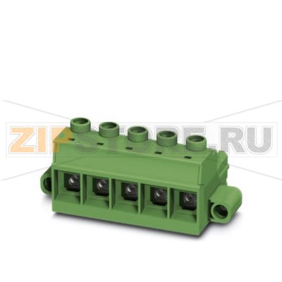 Вилочная часть Phoenix Contact PC 35 HC/ 6-STF-15,00 Номинальный ток: 125 А, Расчетное напряжение (III/2): 1000 В, Полюсов: 6, Размер шага: 15 мм, Технология подключения: Винтовые зажимы, Цвет: зеленый, Поверхность контакта: Серебро.Минимальный заказ: 25 шт.Упаковка: 25 шт.