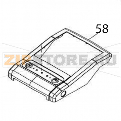 Top cover Sato CG412DT Top cover Sato CG412DTЗапчасть на деталировке под номером: 58Название запчасти на английском языке: Top cover Sato CG412DT.