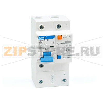 Дифавтомат 63 А, 30 мА, 10 кА Chint NXBLE-125 