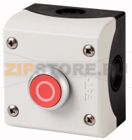Кнопка красная, в корпусе, 1НО+1НЗ Eaton M22-D-R-X0/KC11/I