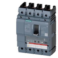 Автоматический выключатель 3VA6 UL frame 250 breaking capacity class C 100kA @ 480V 4-pole, line protection ETU330, LIG, In=250A overload protection ir=100A ...250A short circuit protection iI=1,5...10 x In neutral protection adjustable(off,50%, 100%) gro