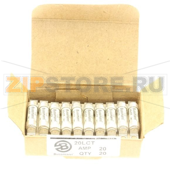 Предохранитель, 20 A, AC 240 В, DC 150 В, 200 кА, BS88, 9x47 мм, aR, BS Eaton 20AMP 240V AC BS88 