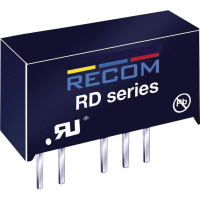 Преобразователь DC/DC, печатный монтаж, 12 В/DC, -12 В/DC, 84 mA Recom RD-1212D