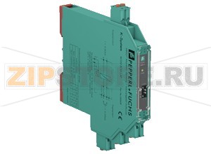 Драйвер тока SMART Current Driver KCD2-SCD-1.SP Pepperl+Fuchs General specificationsSignal typeAnalog outputFunctional safety related parametersSafety Integrity Level (SIL)SIL 2SupplyConnectionPower Rail or terminals 9+, 10-Rated voltage19 ... 30 V DCRipple&le 10  %Rated current&le  30 mAPower dissipation&le  600 mWPower consumption&le  700 mWInputConnection sidecontrol sideConnectionterminals 5-, 6+Input signal4 ... 20 mA limited to approx. 30 mAVoltage dropdepending on switch configurationopen loop voltage of the control system < 23 V: approx. 6 V at 20 mAopen loop voltage of the control system < 27 V: approx. 10 V at 20 mAInput resistance> 100 k&Omega, with field wiring openOutputConnection sidefield sideConnectionterminals 1+, 2-Current4 ... 20 mALoad0 ... 650 &OmegaVoltage&ge 13 V at 20 mARipple20 mV rmsTransfer characteristicsAccuracy0.1 %Deviationat 20 °C (68 °F), 0/4 ... 20 mA&le &plusmn 0.1 % incl. non-linearity and hysteresisFrequency rangebandwidth at 0.5 Vss signal 0 ... 3 kHz (-3 dB) Rise time10 to 90 % &le 100 msIndicators/settingsDisplay elementsLEDControl elementsDIP-switchConfigurationvia DIP switchesLabelingspace for labeling at the frontDirective conformityElectromagnetic compatibilityDirective 2014/30/EUEN 61326-1:2013 (industrial locations)ConformityElectromagnetic compatibilityNE 21:2006Degree of protectionIP20 according to EN 60529Ambient conditionsAmbient temperature-20 ... 60 °C (-4 ... 140 °F)Mechanical specificationsDegree of protectionIP20Connectionspring terminalsMassapprox. 100 gDimensions12.5 x 114 x 124 mm (0.5 x 4.5 x 4.9 inch) , housing type A2Mountingon 35 mm DIN mounting rail acc. to EN 60715:2001