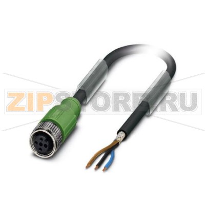 Кабель для датчика / исполнительного элемента Phoenix Contact SAC-3P- 3,0-PUR/M12FS SH 3-полюсн., PUR без галогенов, темно-серый RAL 7021, экранирован., свободный конец, к Гнездо прямое M12, А-кодирование, Длина кабеля: 3 м.Минимальный заказ: 1 шт.Упаковка: 1 шт.