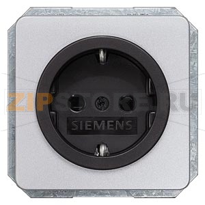 DELTA PROFIL СЕРЕБРЯНЫЙ РОЗЕТКА SCHUKO 10/16А 250В ЧЕРНОЕ ГНЕЗДО ЭЛ.-МЕХАНИЧ. ЧАСТЬ Siemens 5UB1465 