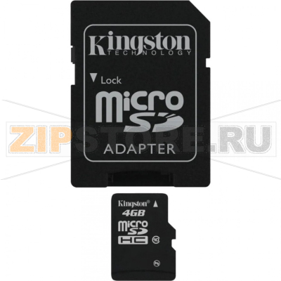 Карта памяти 4 Гб, microSDHC, class 10 Kingston SDC10-4GB 