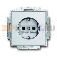 Розетка 16 А, 250 В, LED, серебристый алюминий ABB 2CKA002013A5293