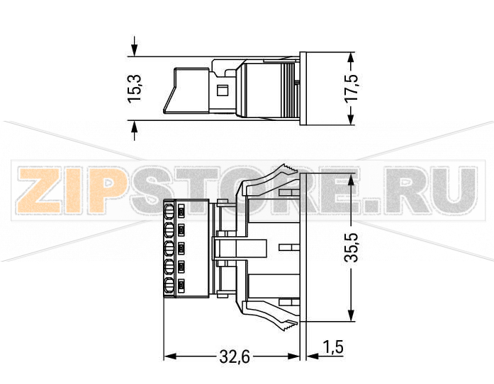 Snap-in socket; without locking lever; 5-pole; Cod. A; 1,50 mm; black Wago 890-705/006-000 Protected against mismating and maintenance-freePush-in CAGE CLAMP® spring pressure connection technology allows solid conductors to be simply pushed into a unit.Low profile with 4.4 mm pole spacingWhen assembled, the installation connectors comply with IP40 and are suitable for easily accessible areas....