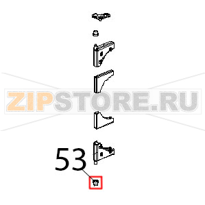 Boccola teflon cerniera vetro int. Unox XVC 504 Boccola teflon cerniera vetro int. Unox XVC 504Запчасть на деталировке под номером: 53