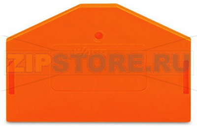 End and intermediate plate; 2.5 mm thick; orange Wago 281-313 