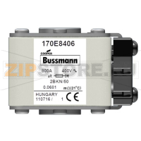 Предохранитель, 800 A, AC 400 В, size 2, aR, IEC Eaton FUSE 800A 400V 2BKN/50 AR LOWLOSS