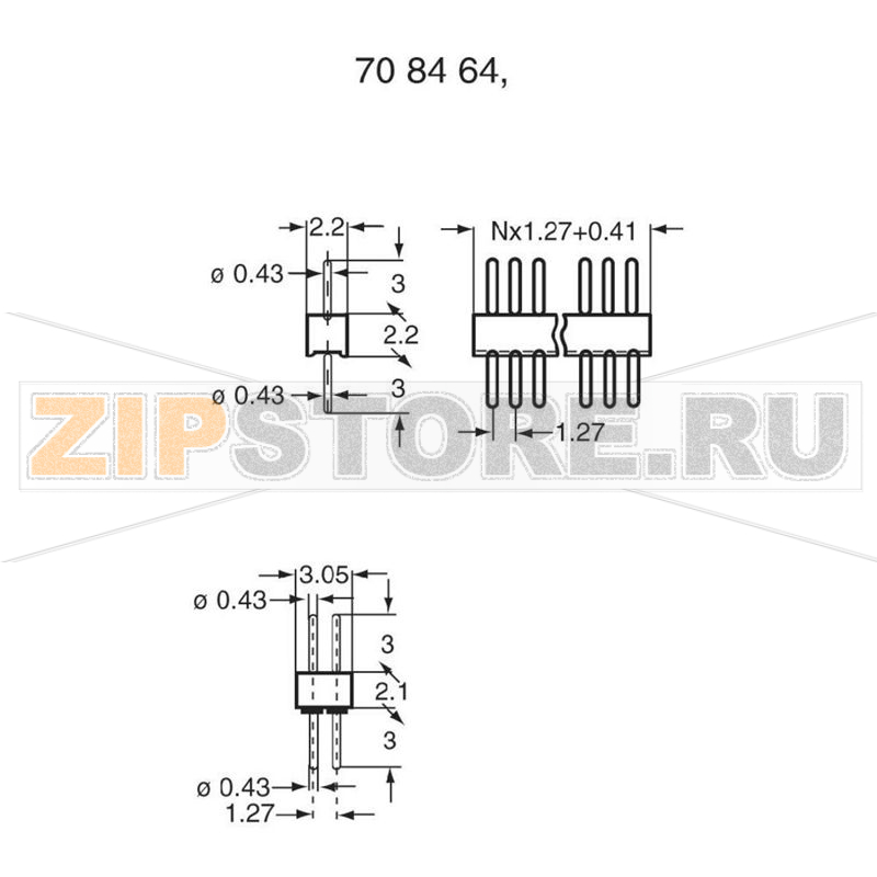 Линейка штыревая 1.27 мм, 25 контактов BKL Electronic 10120302 