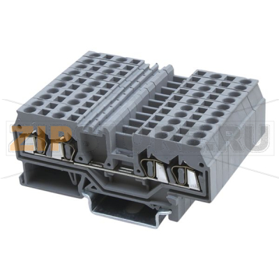 Клемма проходная, пружинная, 4 контакта, серая CHIKU RST 4-QUATTRO 