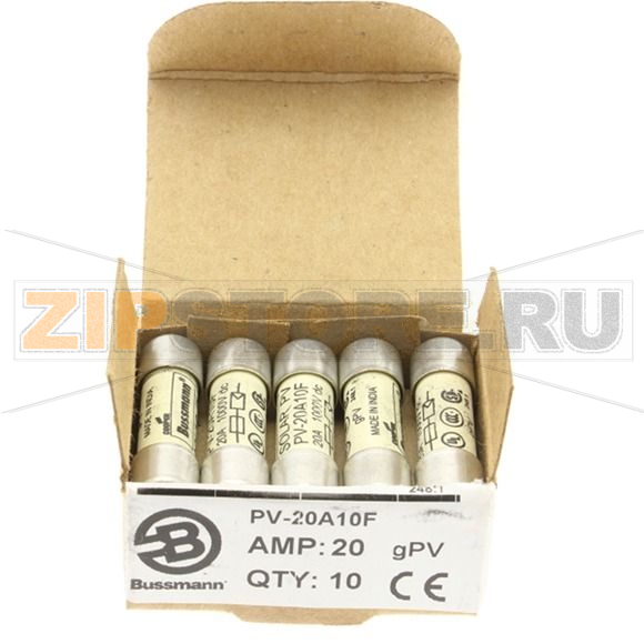 Предохранитель, 20 A, DC 1000 В, 50 кА, IEC 60269-6 type A, 10x38 мм, gPV, IEC Eaton 20AMP 1000V 