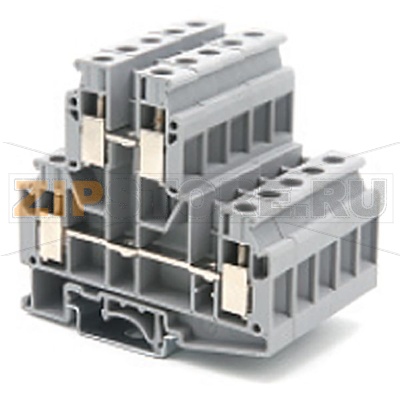 Клемма проходная, универсальная, серая CHIKU RUKKB 10 