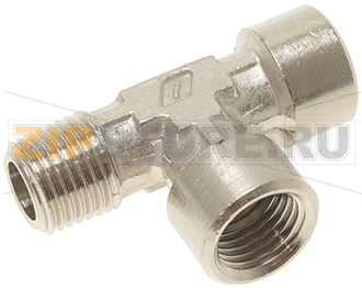 Т-ОБРАЗНЫЙ ФИТИНГ Ø 1/4&quot;F-1/4&quot;F-1/4&quot;M НИКЕЛИРОВАННЫЙ 