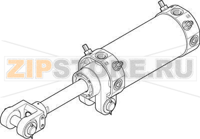 Пневмоцилиндр на шарнирах Festo DW-80-150-Y-AB-G 