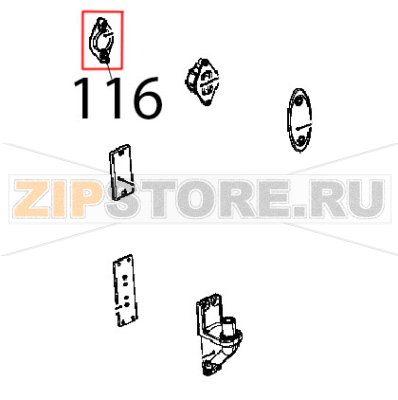 Door spring latch cover CT BT Unox XB 895 Door spring latch cover CT BT Unox XB 895Запчасть на деталировке под номером: 116