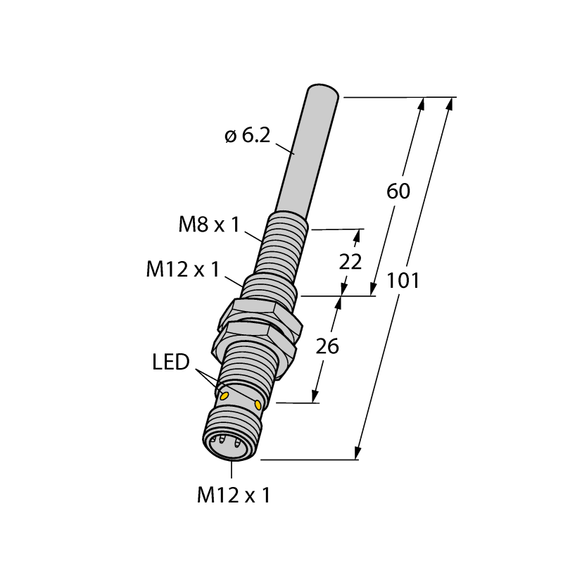 Датчик магнитного поля Turck NIMFE-M12/6.2L101-UN6X-H1141 