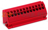 Клемма шины; для шин (10 x 3) мм; 12-пол.; без кнопок; 4 mm?; 4,00 mm?; красные Wago 812-103