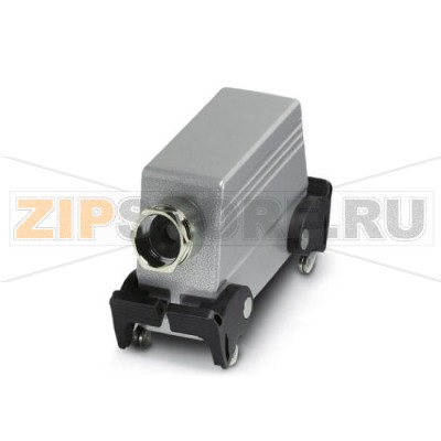 Корпус с кабельным сальником Phoenix Contact HC-B 24-TMQ-76/M1PG21S с двумя защелками, высота 76 мм, с резьбовым соединением, 1x Pg21, боковое подключение кабеля.Минимальный заказ: 10 шт.Упаковка: 10 шт.