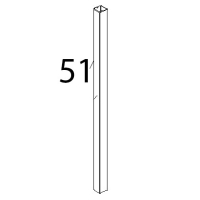 Colonnina laterale SX inox porta Unox XBC 804