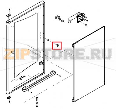 Spacer for door P3 CONVOTHERM OES 10.10  Spacer for door P3 CONVOTHERM OES 10.10Запчасть на сборочном чертеже под номером: 482Название запчасти на английском&nbsp;языке: Spacer for door P3 CONVOTHERM OES 10.10